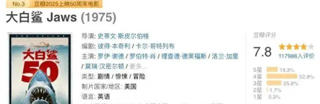 《大白鲨》4K修复版5月15日登陆内地院线,距1975年全球首映整50年 现场图 《大白鲨》4K修复版5月15日登陆内地院线,距1975年全球首映整50年 现场图